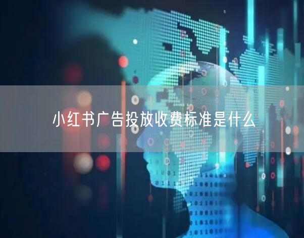 小红书广告投放收费标准是什么