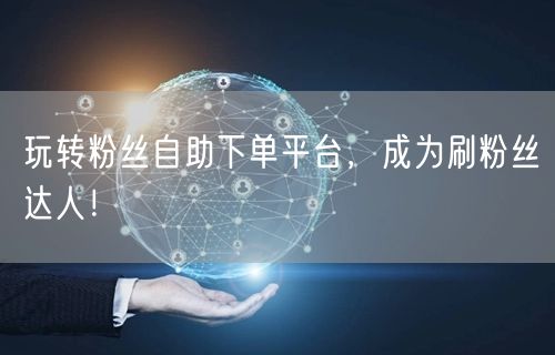 玩转粉丝自助下单平台，成为刷粉丝达人！