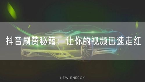 抖音刷赞秘籍：让你的视频迅速走红