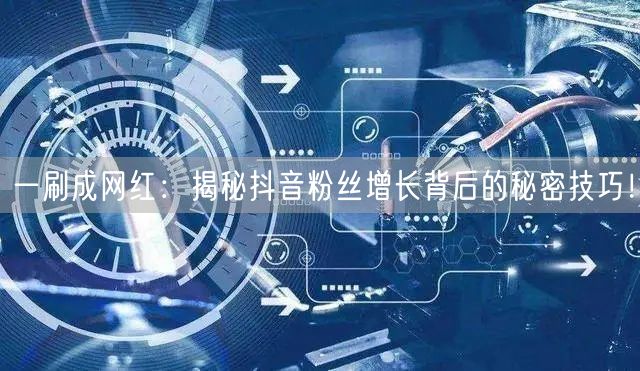 一刷成网红：揭秘抖音粉丝增长背后的秘密技巧！