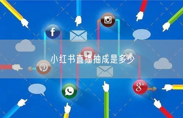 小红书直播抽成是多少