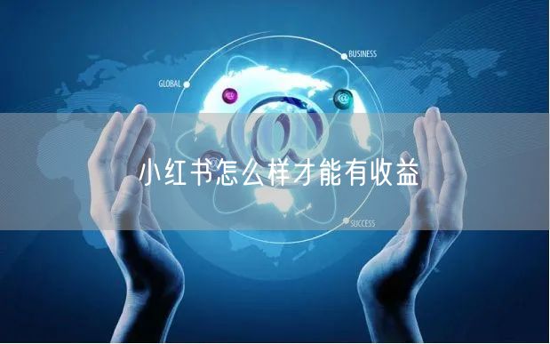 小红书怎么样才能有收益