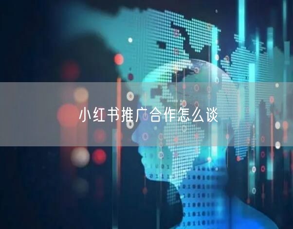 小红书推广合作怎么谈
