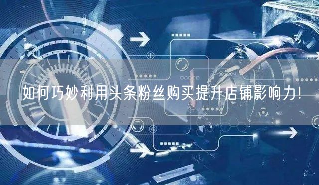 如何巧妙利用头条粉丝购买提升店铺影响力！