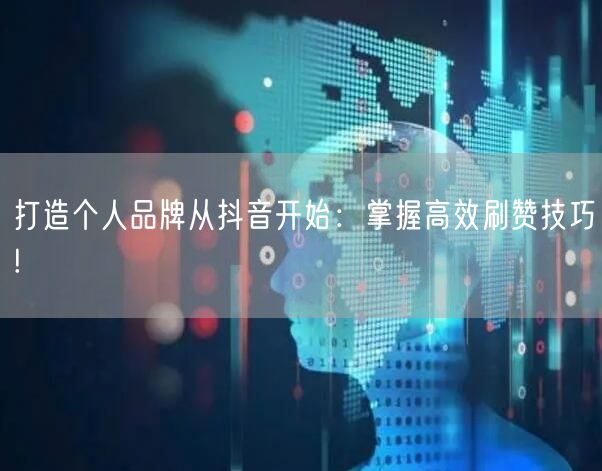打造个人品牌从抖音开始：掌握高效刷赞技巧