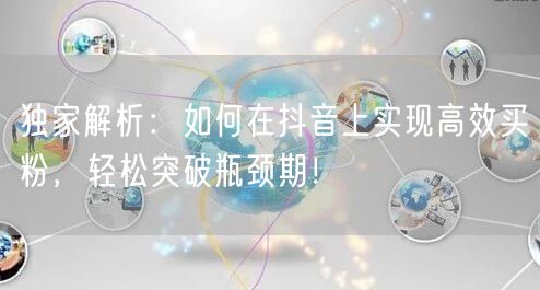 独家解析：如何在抖音上实现高效买粉，轻松