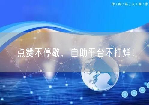点赞不停歇，自助平台不打烊！