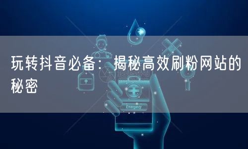 玩转抖音必备：揭秘高效刷粉网站的秘密
