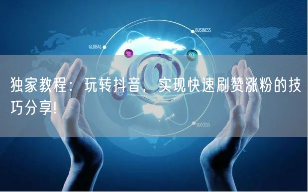 独家教程:玩转抖音,实现快速刷赞涨粉的技